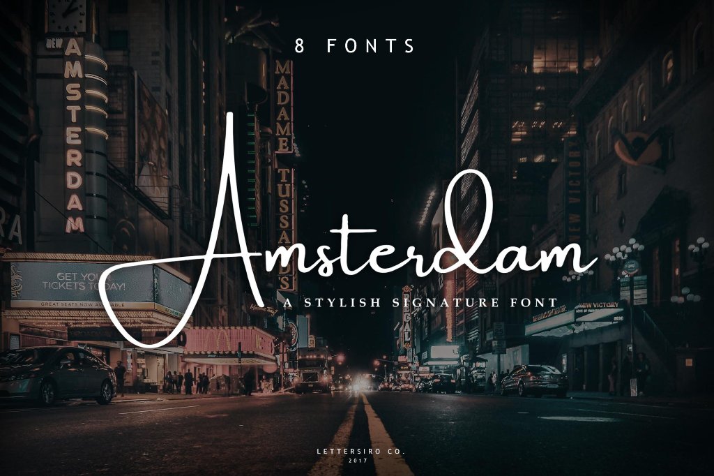 amsterdam signature two font free download