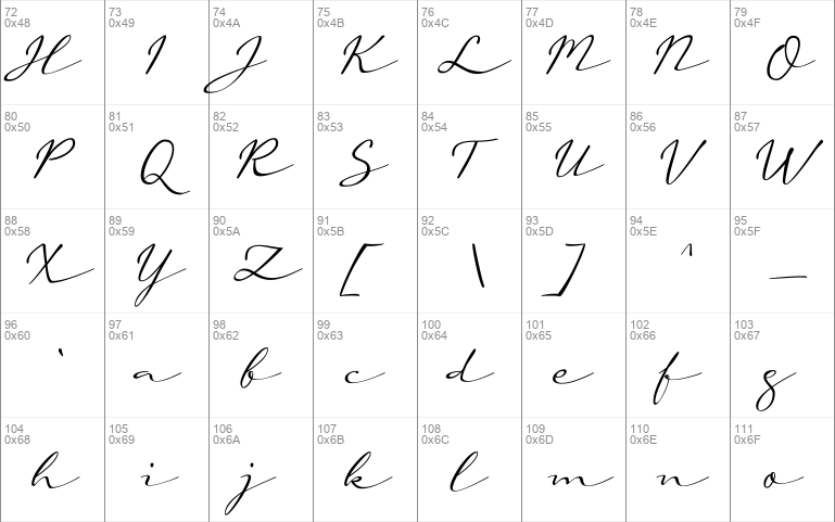 signature handwriting font