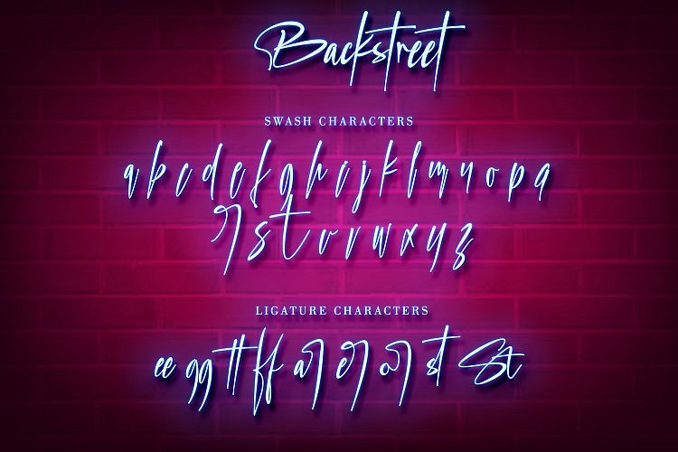 Download Backstreet calligraphy script font | fontsme.com