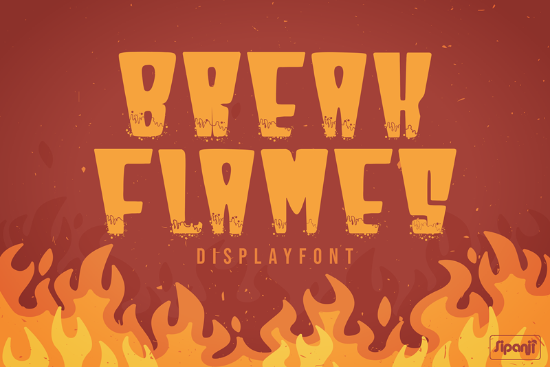 Download Break Flames font fontsme.com.