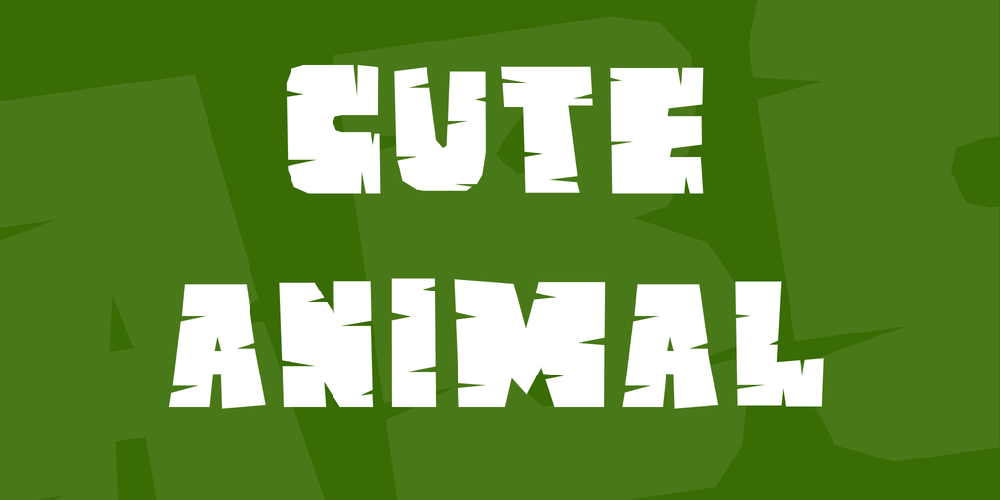 Download CUTE ANIMAL font | fontsme.com