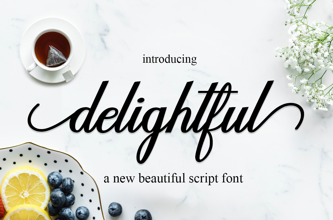 Download delightful font | fontsme.com