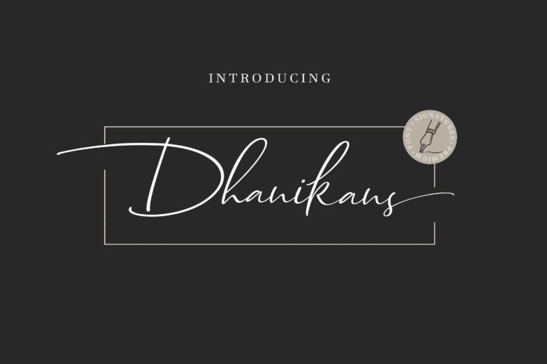 Download Download Dhanikans Signature Italic font | fontsme.com