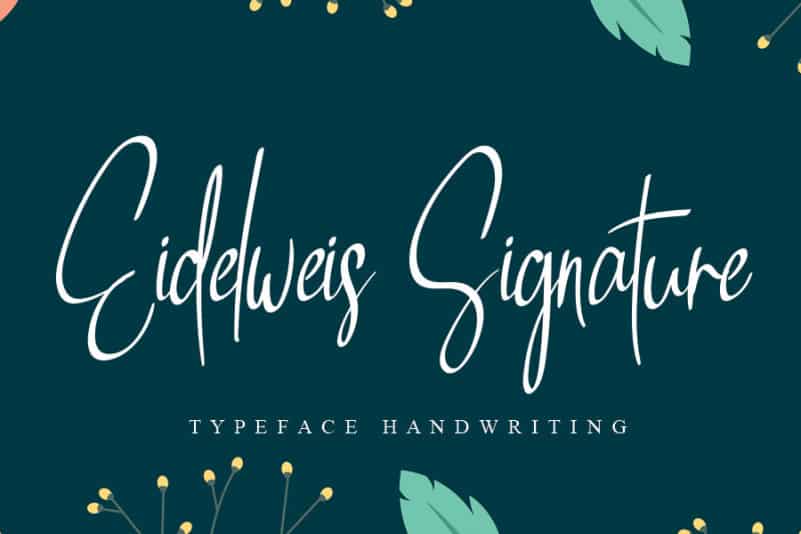 Download Eidelweis Signature font | fontsme.com