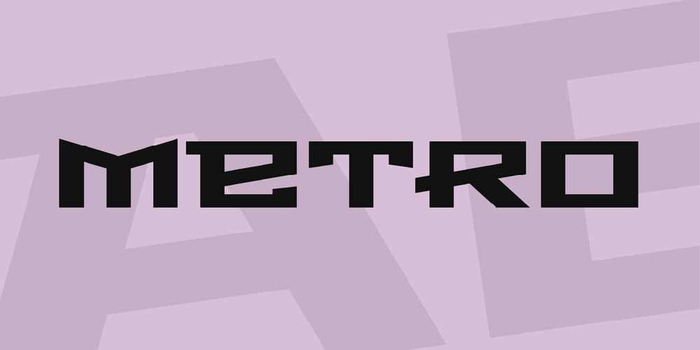 Download Metro font | fontsme.com