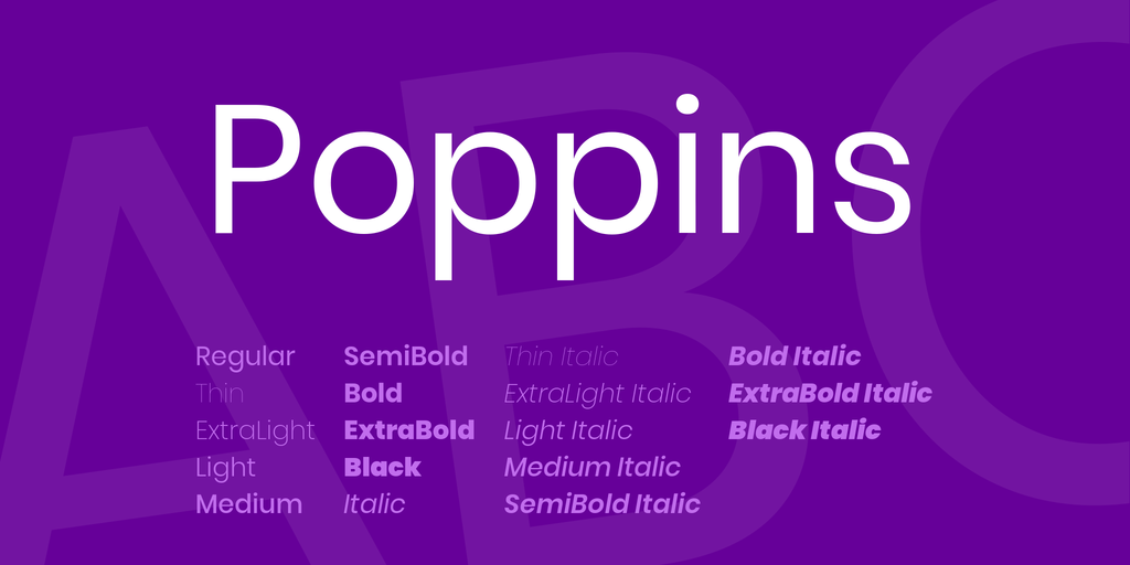 poppins font download mac