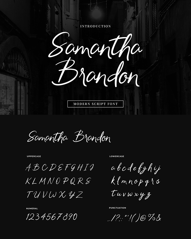 Download Samantha Brandon font | fontsme.com