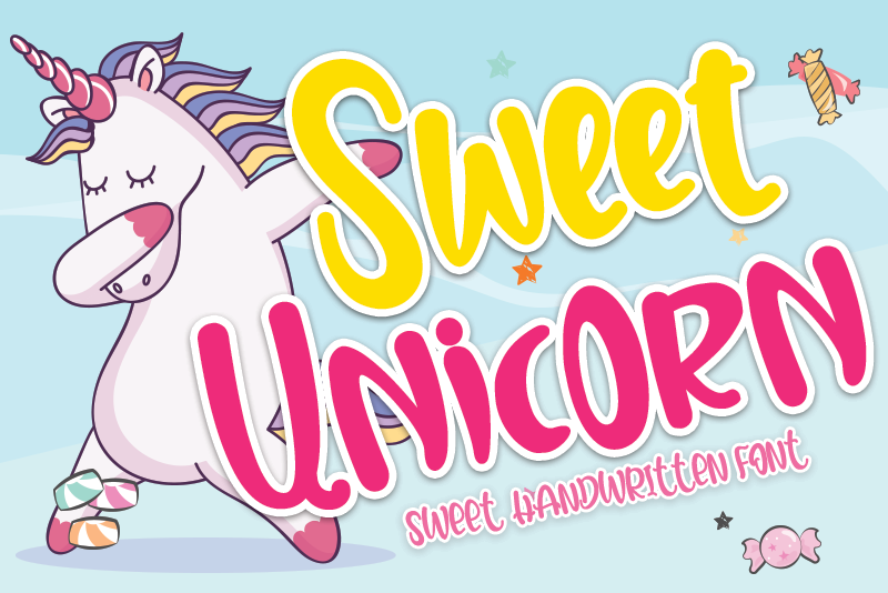 download sweet unicorn font fontsmecom