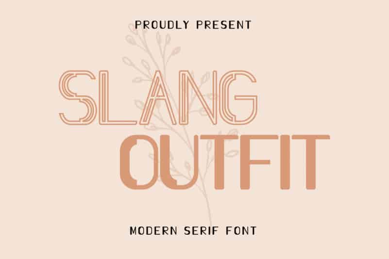 Download Slang Outfit Inline Font Fontsme