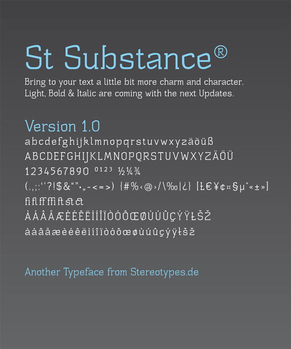 substance black font free download