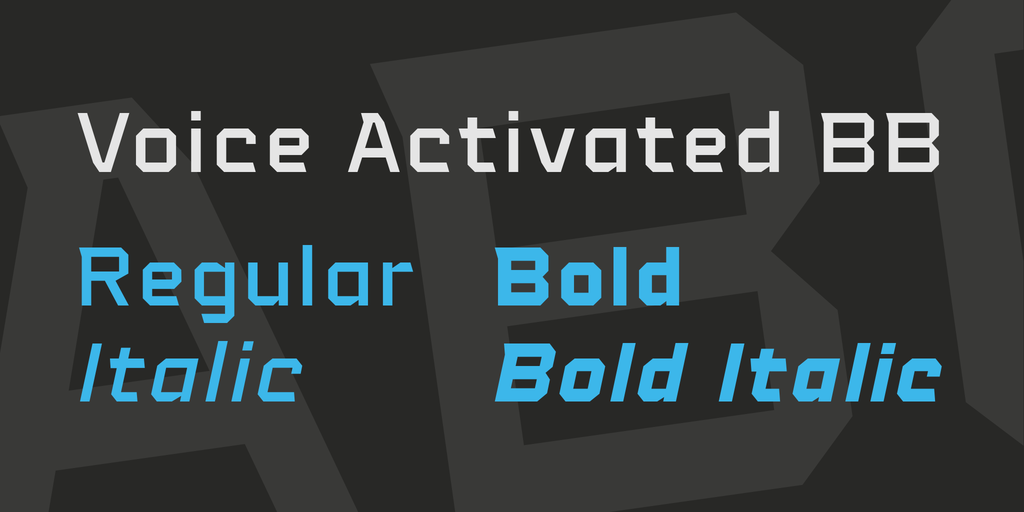 Download Voice Activated BB Font | Fontsme.com